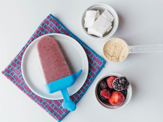 coconut berry protein pops for summer
